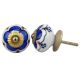 Navy Blue Canterbury Bells Ceramic Knob