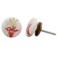 Red Golden Lily Flower Flat Knob