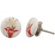 Red Golden Lily Flower Flat Knob