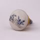 Silk Irise Flower Flat Knob