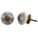 Grey Flower Cabinet Knob