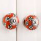 Orange Tiny Flower Cabinet Knob