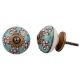 Turquoise Tiny Flower Cabinet Knob