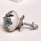 Turquoise Tiny Flower Leaf Cabinet Knob