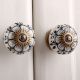 Zinnia Flower Cabinet Knob