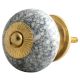 Black Marble Crackle Ceramic Drawer Knob