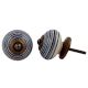 Blue Black Striped Knobs