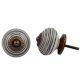 Grey Black Striped Knobs