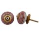 Red Black Striped Knobs