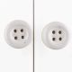 White Ceramic Button Knob