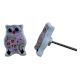 Pink Owl Flat Ceramic Knob
