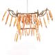 Orange Modern Glass Chandelier.