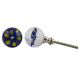 Myosotis Blue Leaf Glass Knob 