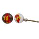 Red Bird Glass Knob 