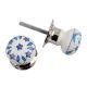 Blue Tiny Flower Mortice Handle 2.25