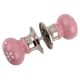 Pink Polka Dot Mortice Handle 2.25