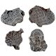 Set of 4 Piece New Wooden Printing Block