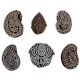 Set of 6 Piece New Mix Wooden Printing Block