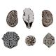 Set of 6 Piece New Mix Wooden Printing Block
