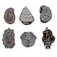 Set of 6 Piece New Mix Wooden Printing Block