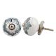 Grey Hibiscus Flower Knob