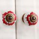 Red Hibiscus Floral Knob