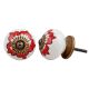 Red Hibiscus Floral Knob