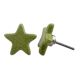 Lime Green Star Crackle Knob