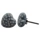Grey Heart Etched Ceramic Knob