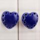 Navy Blue Heart Ceramic Knob