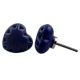 Navy Blue Heart Ceramic Knob