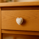 White Heart Ceramic Knob