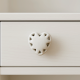 White Heart Ceramic Knob