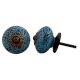 Turquoise Black Etched Knobs