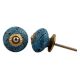 Turquoise Black Etched Knobs