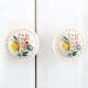 Yellow Floral Ceramic Knob
