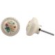 Multicolor Cream Flower Flat Knob