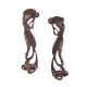 Floral Cut Decorative Door Handle Brass Home Decor