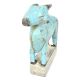 Small Rustic Blue Wooden Cow Hand Made