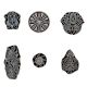 Set of 6 Piece New Mix Wooden Printing Block