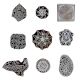 Set of 9 Piece New Mix Wooden Printing Block