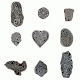 Set of 9 Piece New Mix Wooden Printing Block