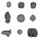 Set of 9 Piece New Mix Wooden Printing Block