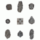 Set of 9 Piece New Mix Wooden Printing Block