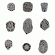 Set of 9 Piece New Mix Wooden Printing Block