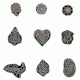 Set of 9 Piece New Mix Wooden Printing Block