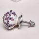 Purple Floral Knob