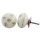 White Green Snow Flakes Knob