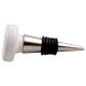White Ceramic Button Wine Stopper