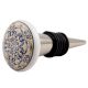 Blue Floral Flat Ceramic Wine Stopper